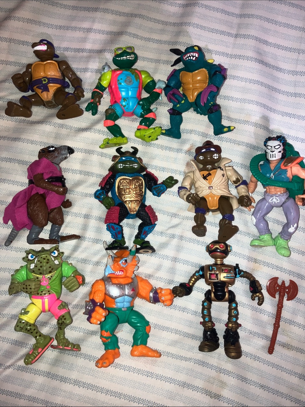 Vintage TMNT 10 pc lot 80s 90s slash bebop Casey jones